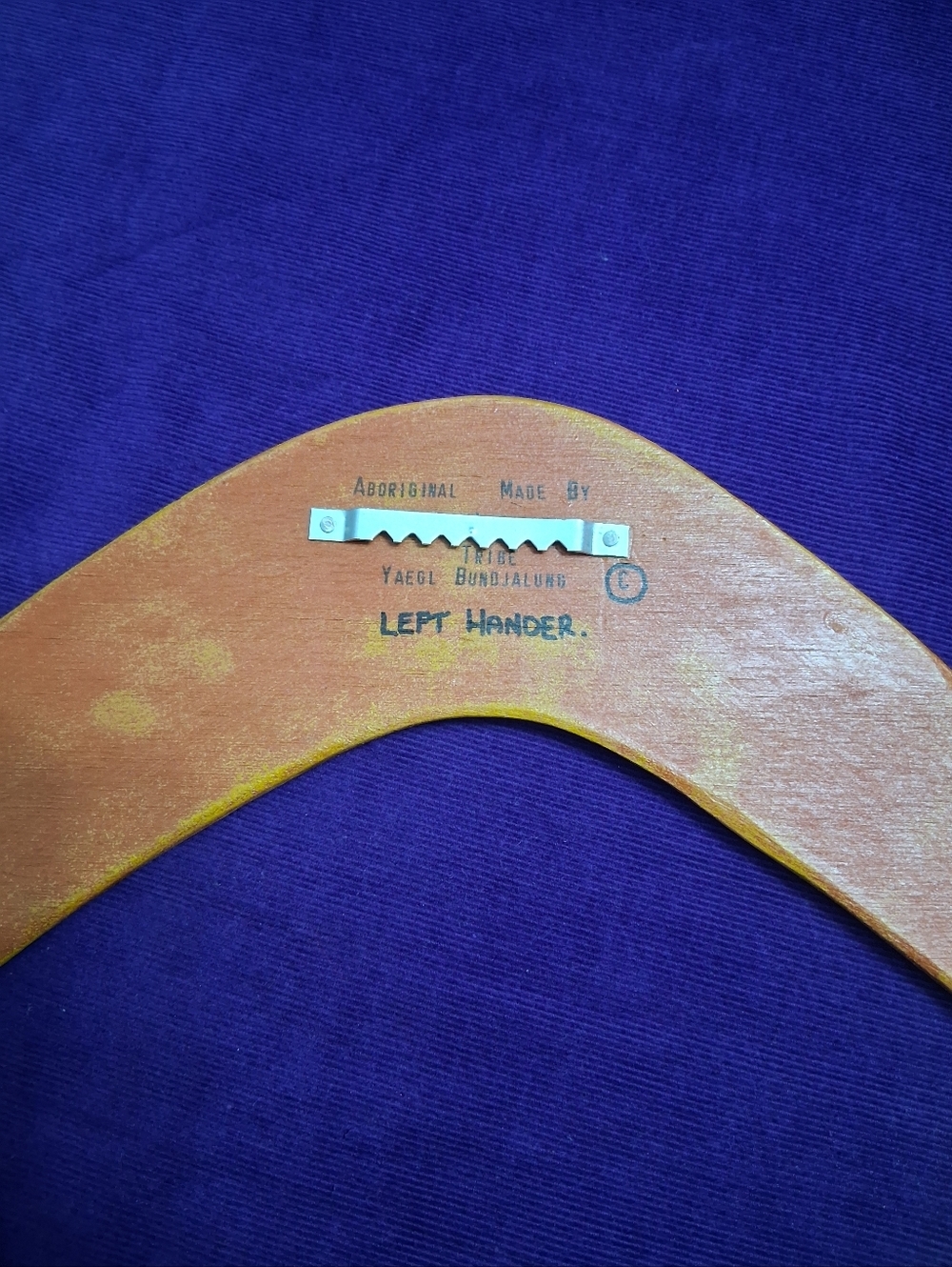 Vintage Left Hander Boomerang Langton Aboriginal 10" Arms Yaegl Bundjalung - Picture 13 of 17